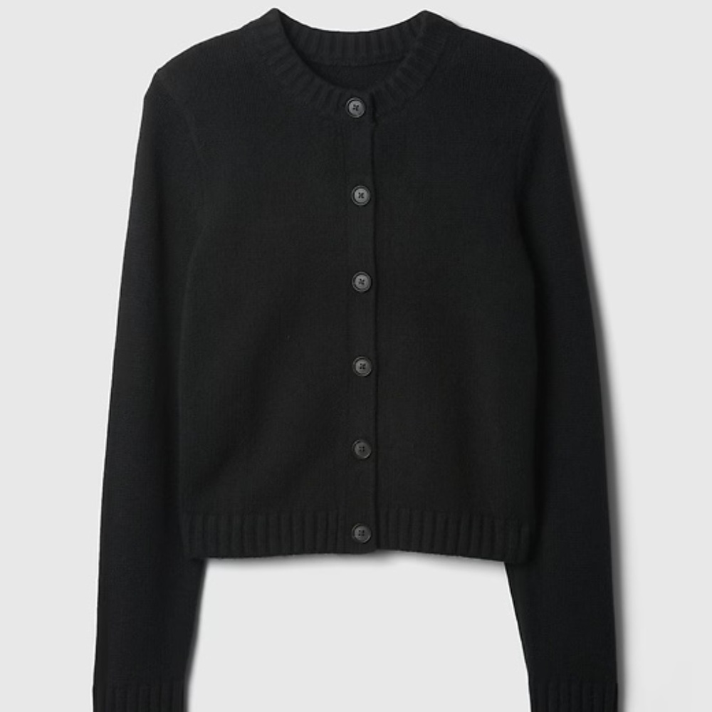 NWOT, GAP Women's CashSoft Cropped Cardigan, Black, XL